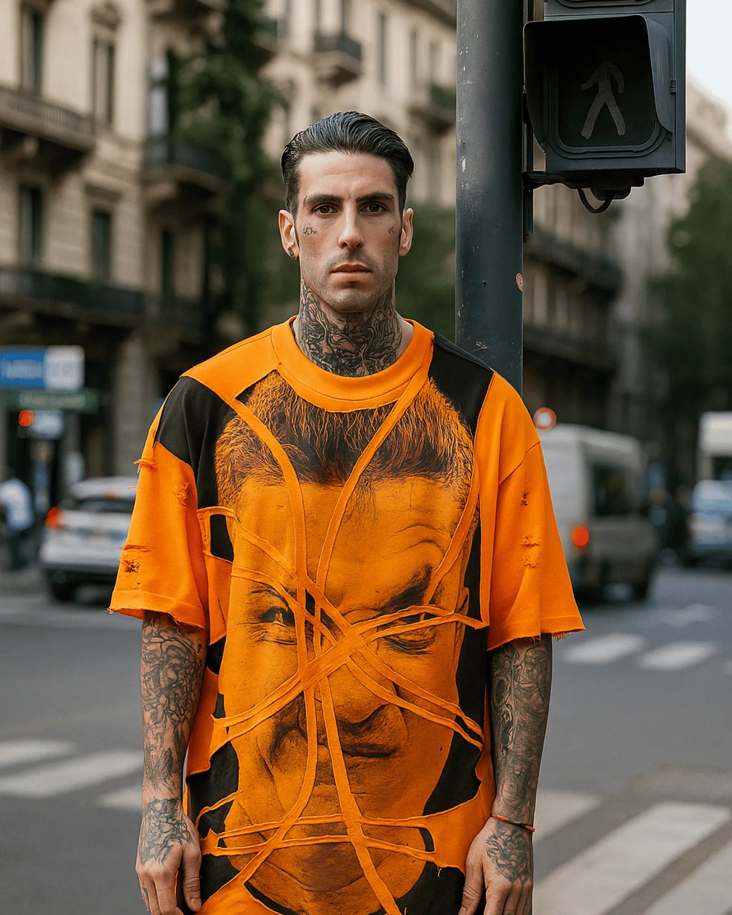 Camisa Oversize Libardin Naranja