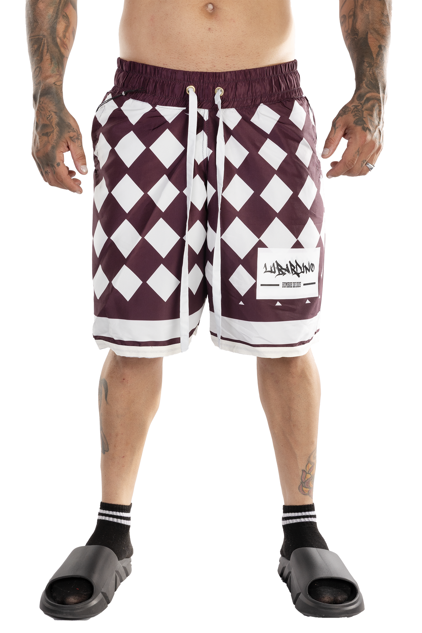 Pantaloneta Vinotinto Cuadros