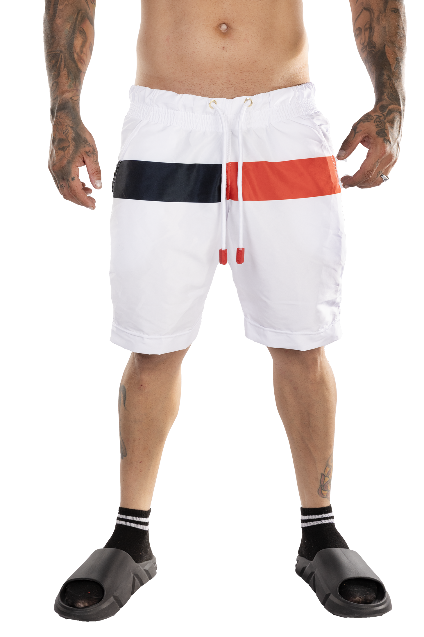 Pantaloneta Blanca Dos Colores