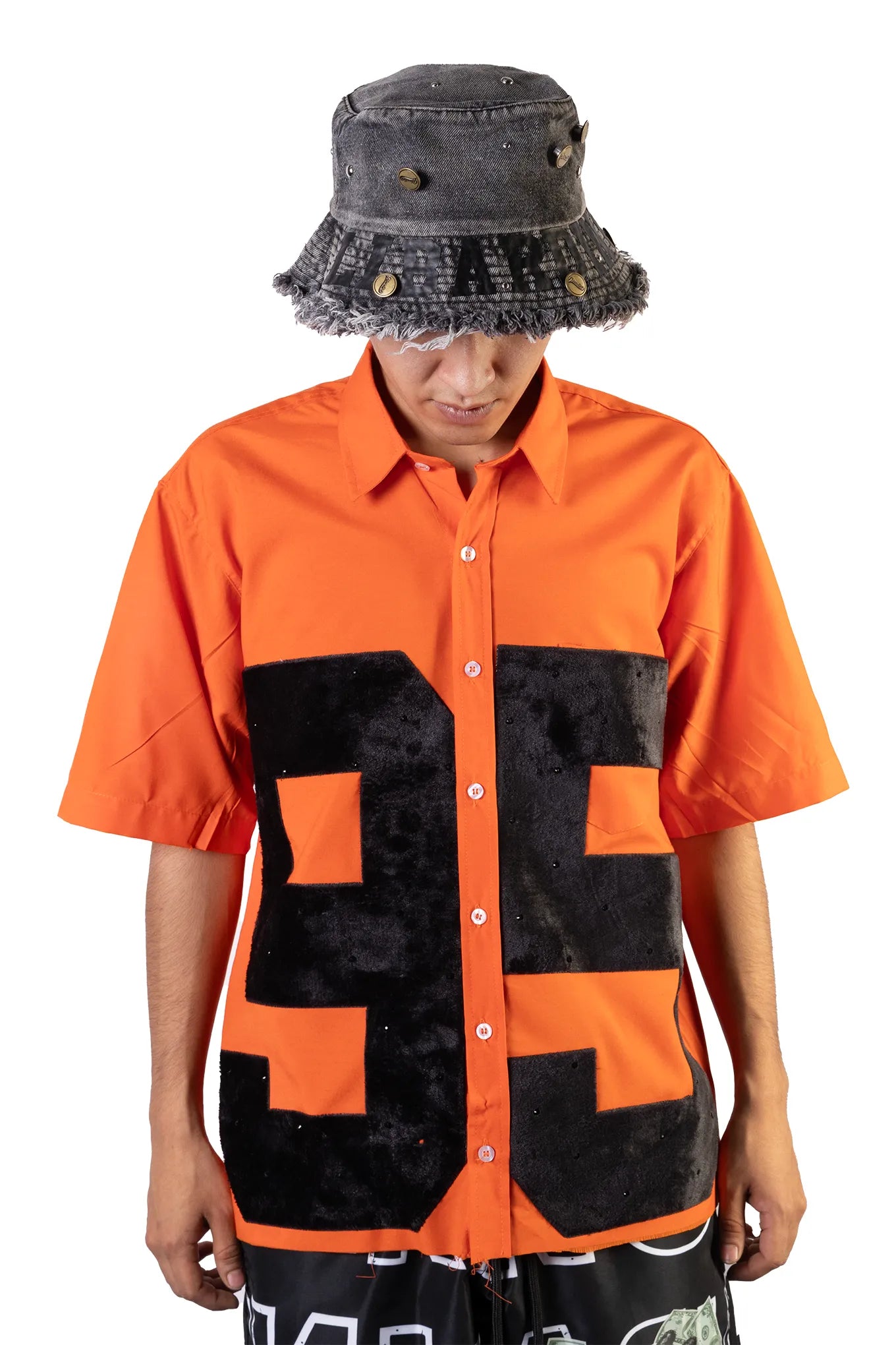 Camisa Botones Naranja