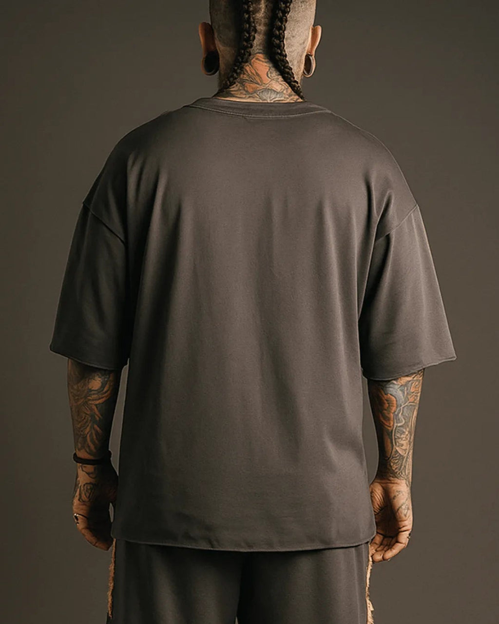 Camisa Oversize Libardino 3D Gris Raton