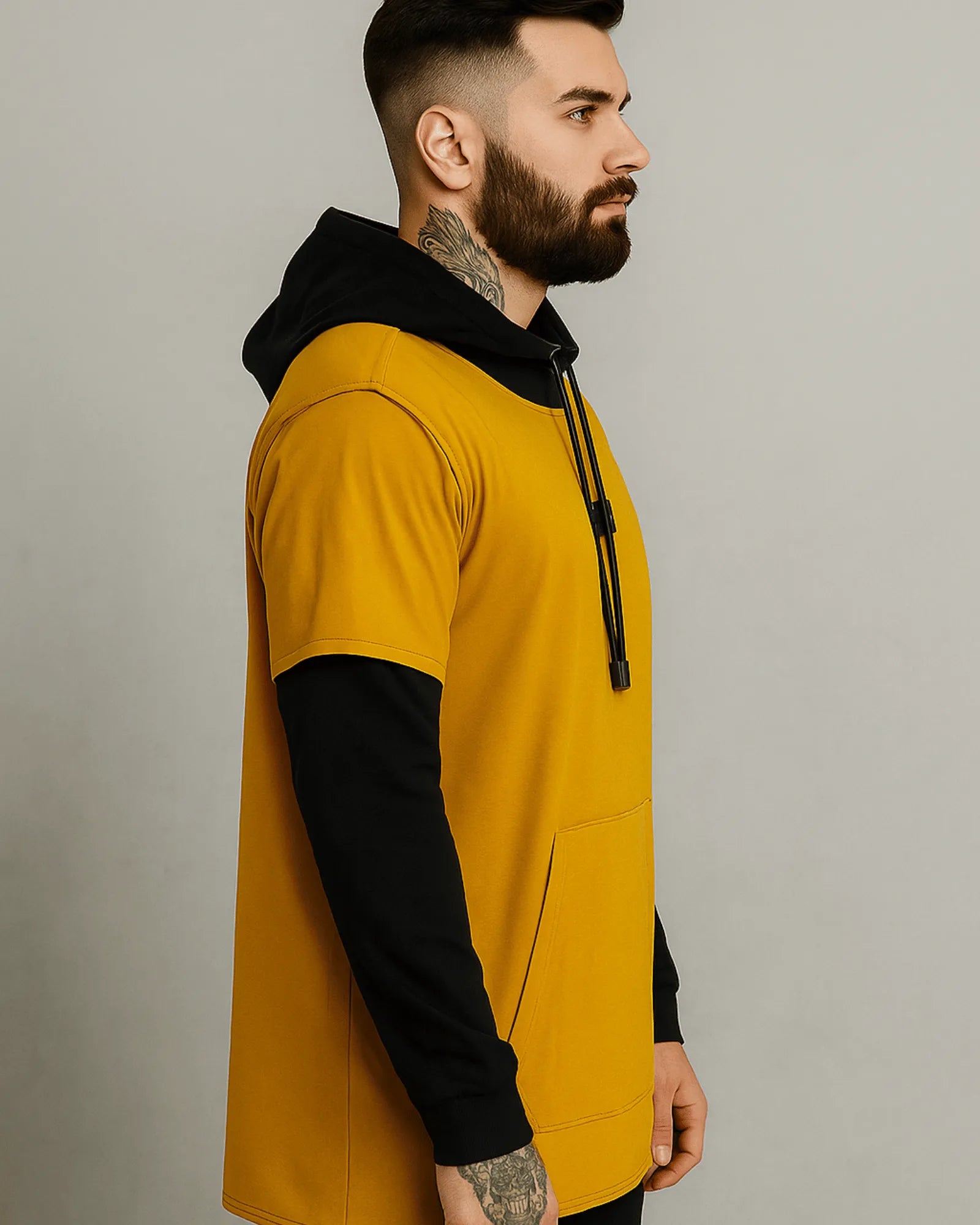 Buzo Capota Japones Mostaza