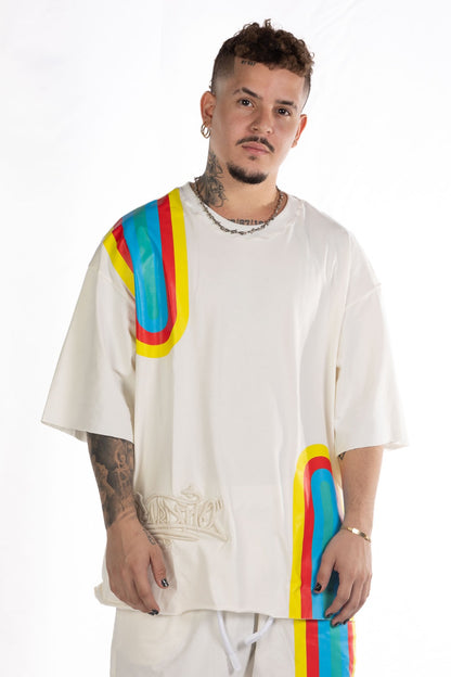 Camisa Oversize Clásica Arcoíris