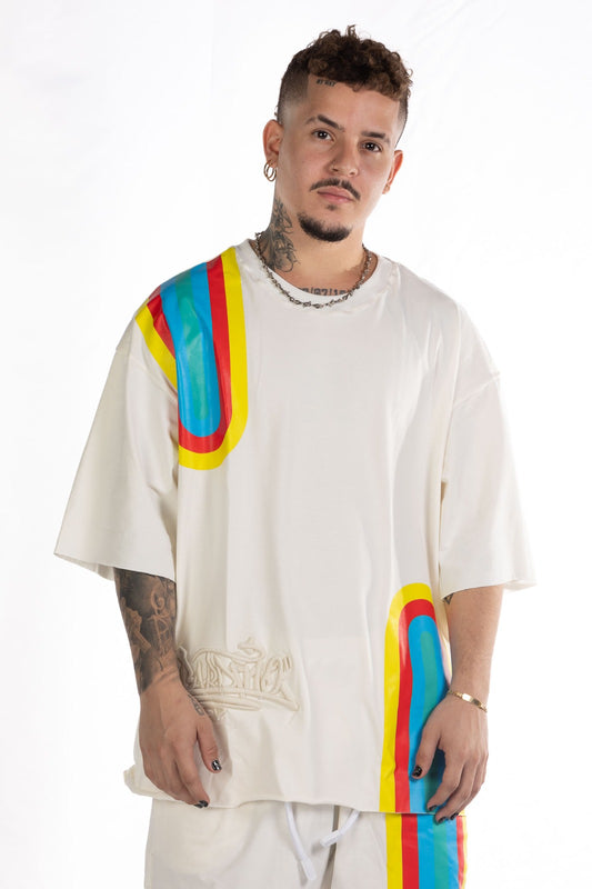 Camisa Oversize Clásica Arcoíris