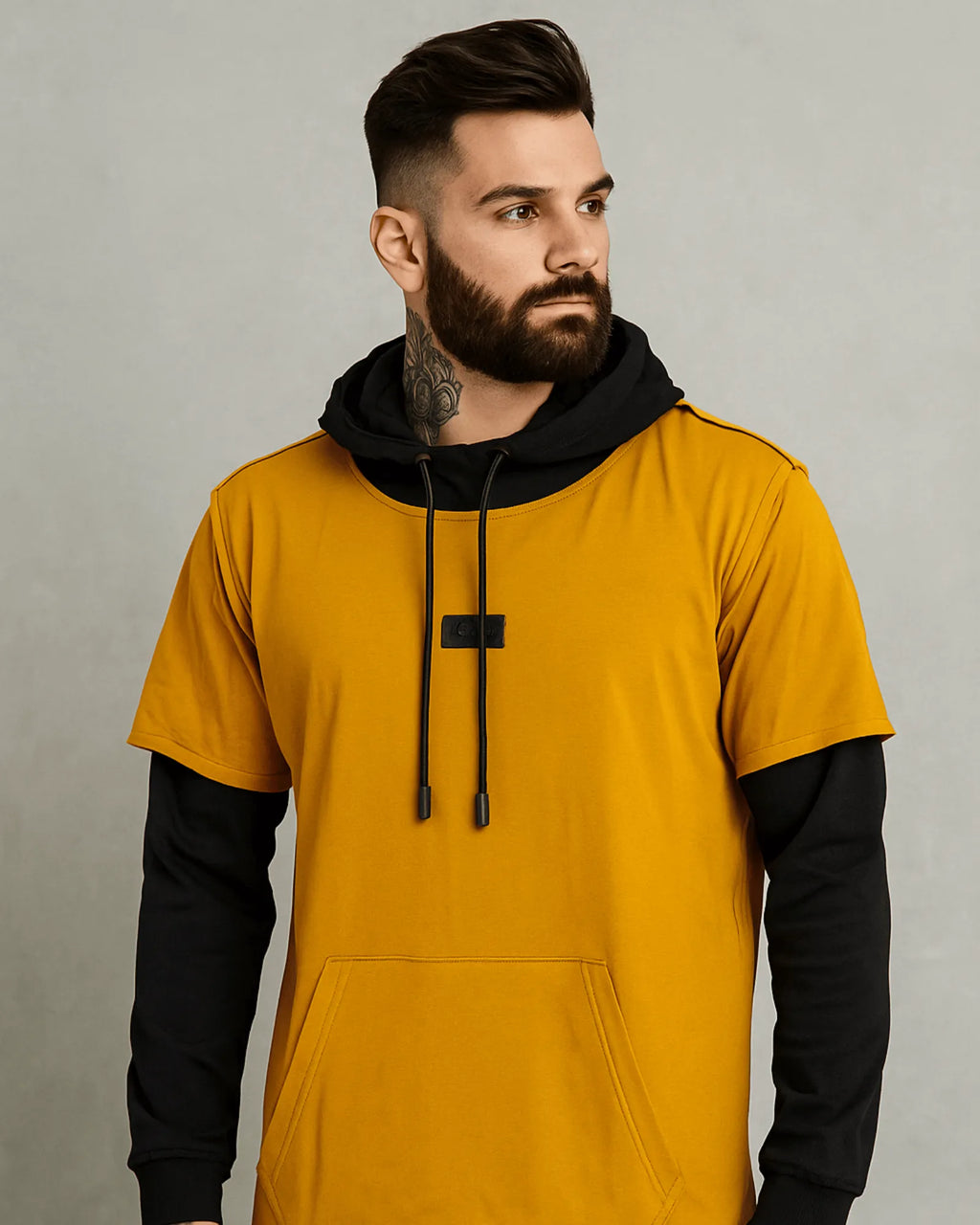 Buzo Capota Japones Mostaza