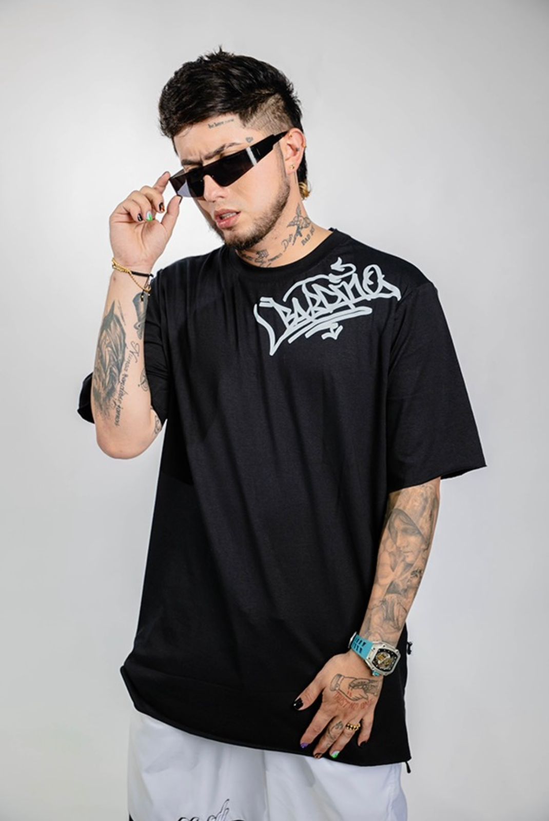 Camisa Semi Oversize Negra Muelas