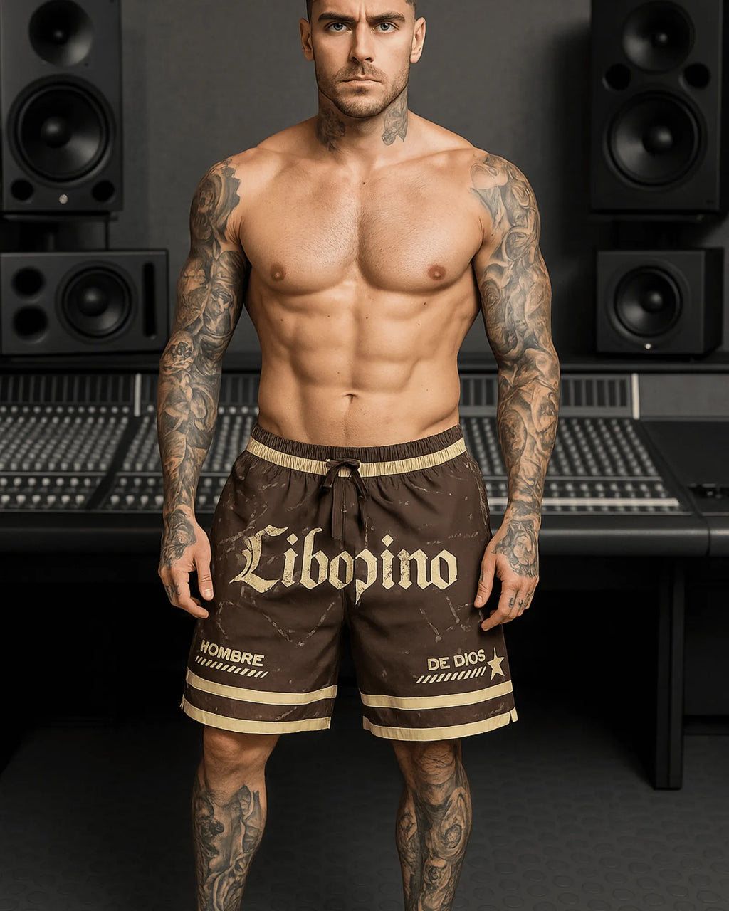 Pantaloneta Premium Vinotinto Café