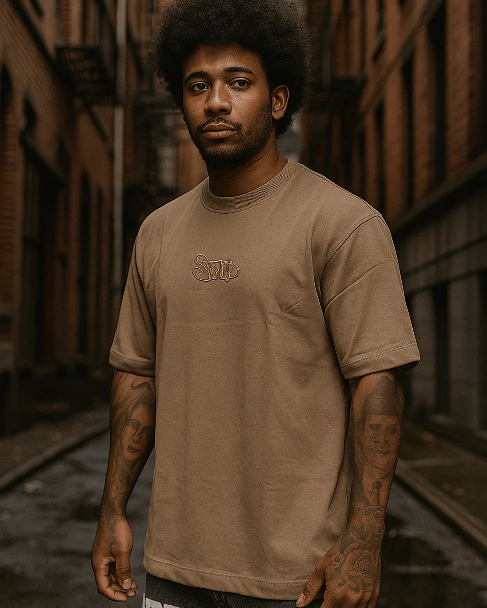 Camisa Alto Gramaje Café