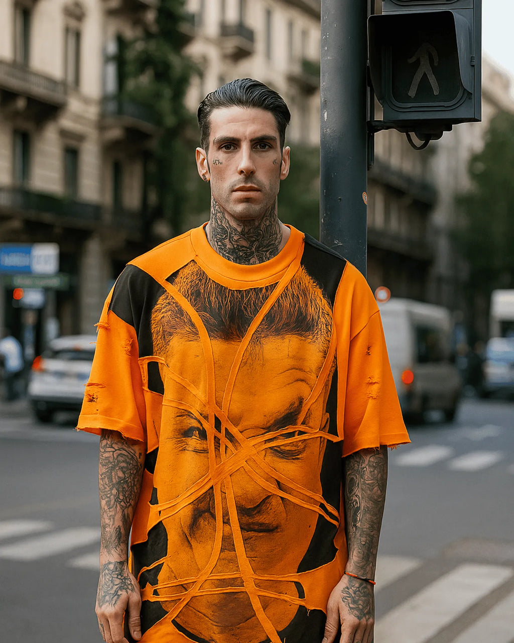Camisa  Oversize Libardin Naranja