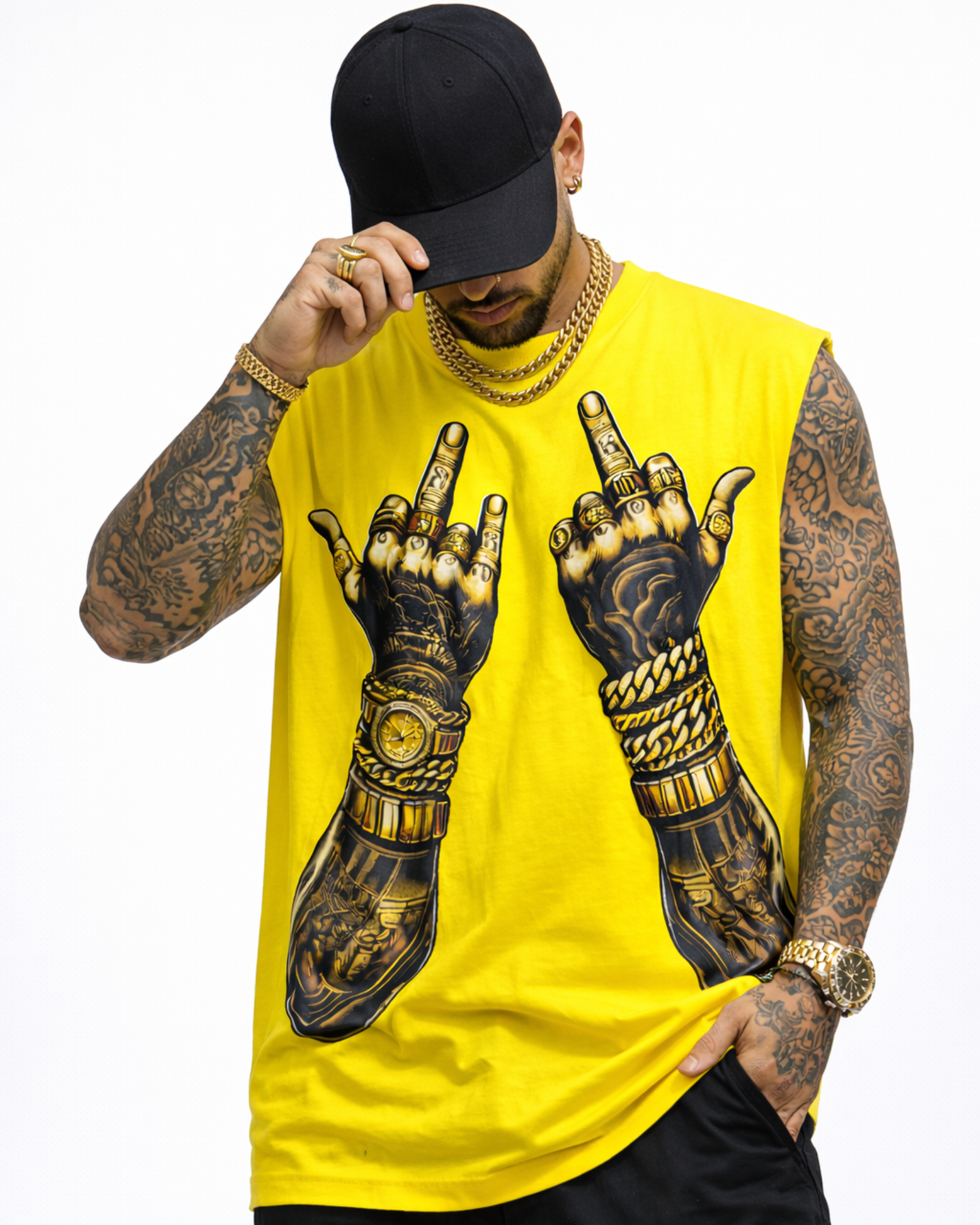 Camisa Siza Dedos Amarilla