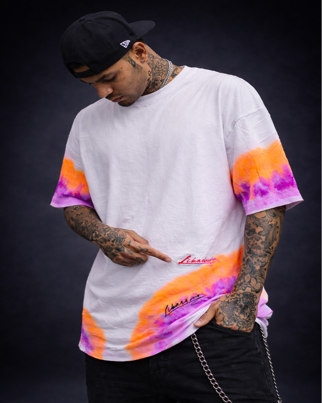 Camisa Oversize Manchada Neon