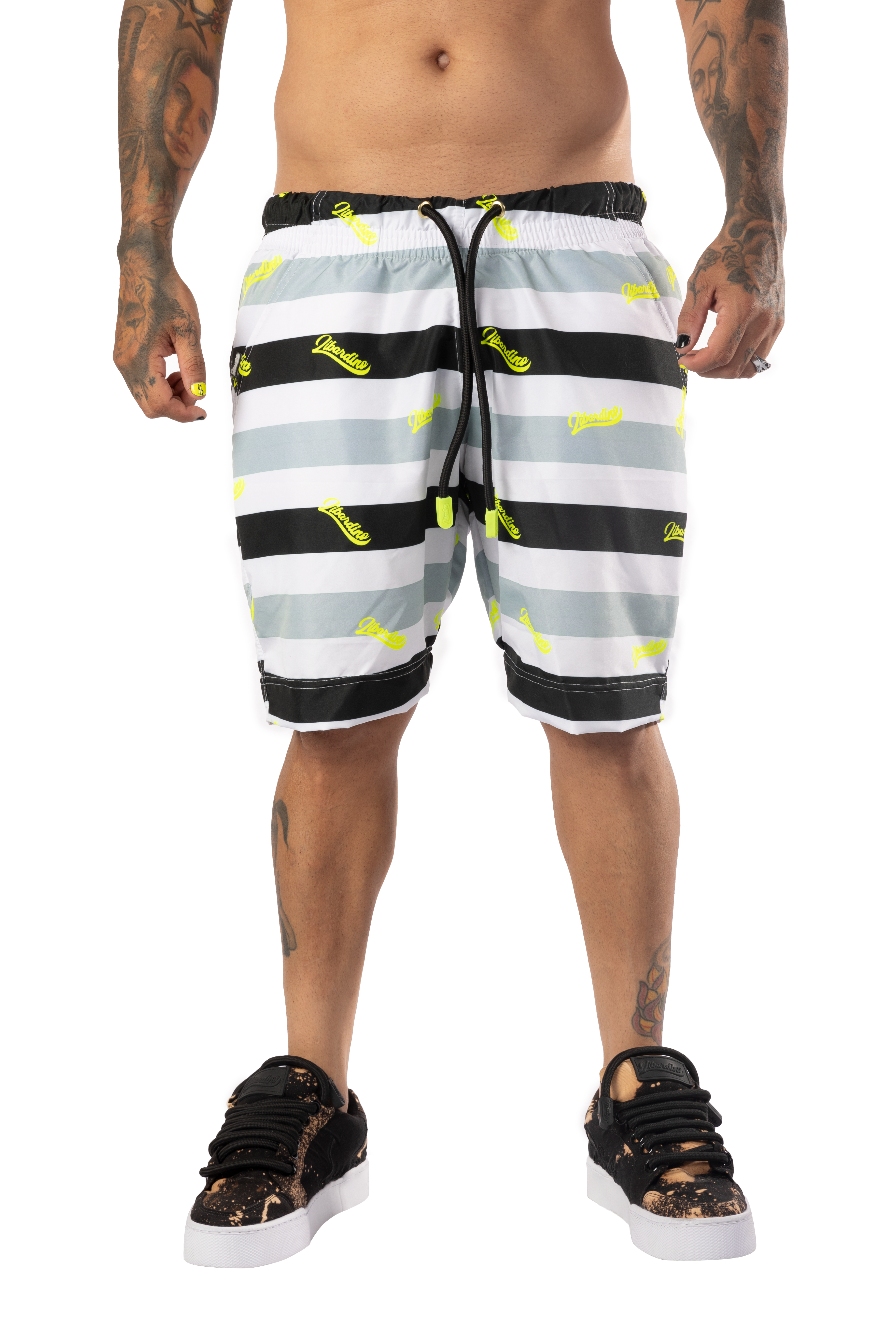 Pantaloneta Piscina Gris Neón