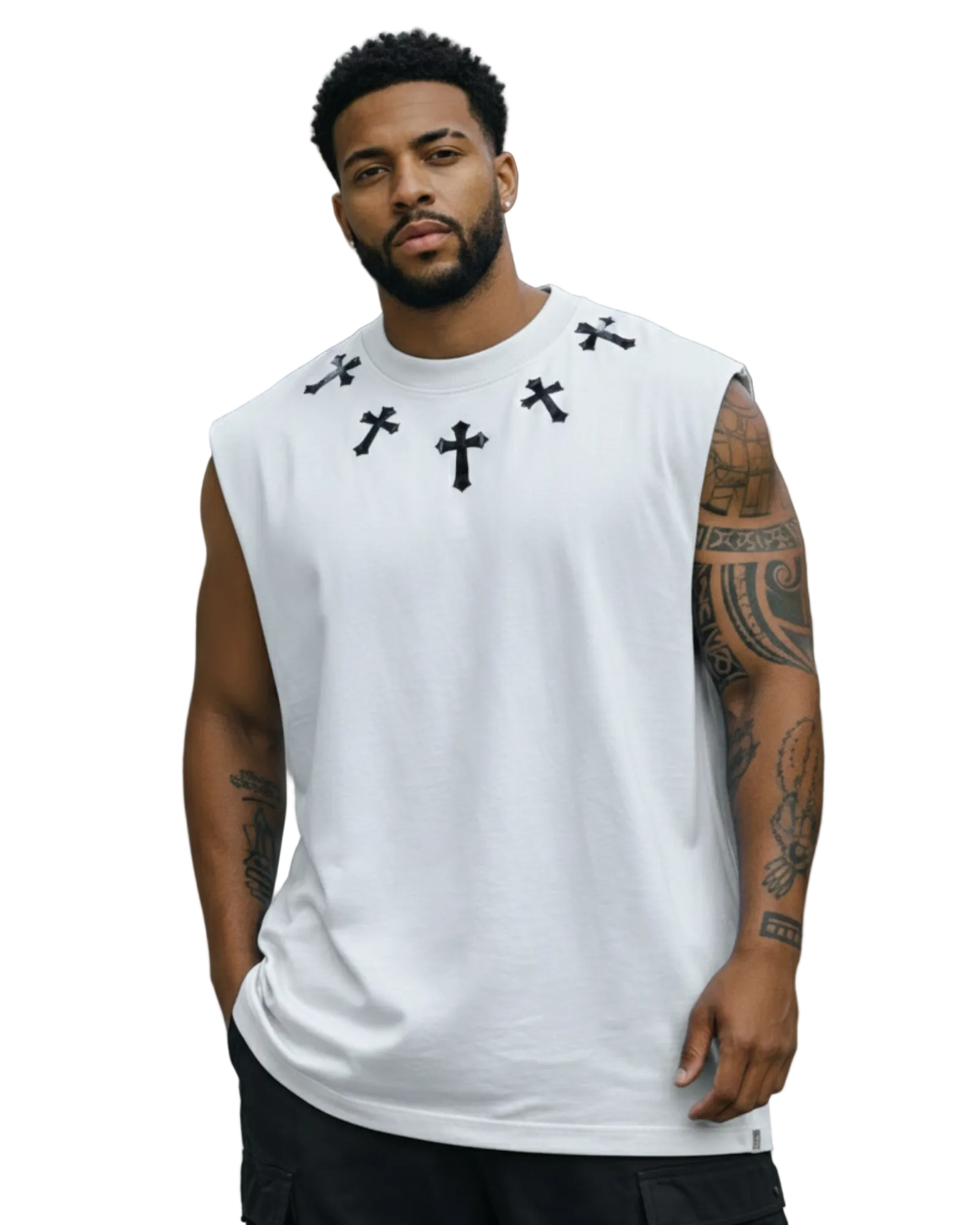 Camisilla Cruces Blanco