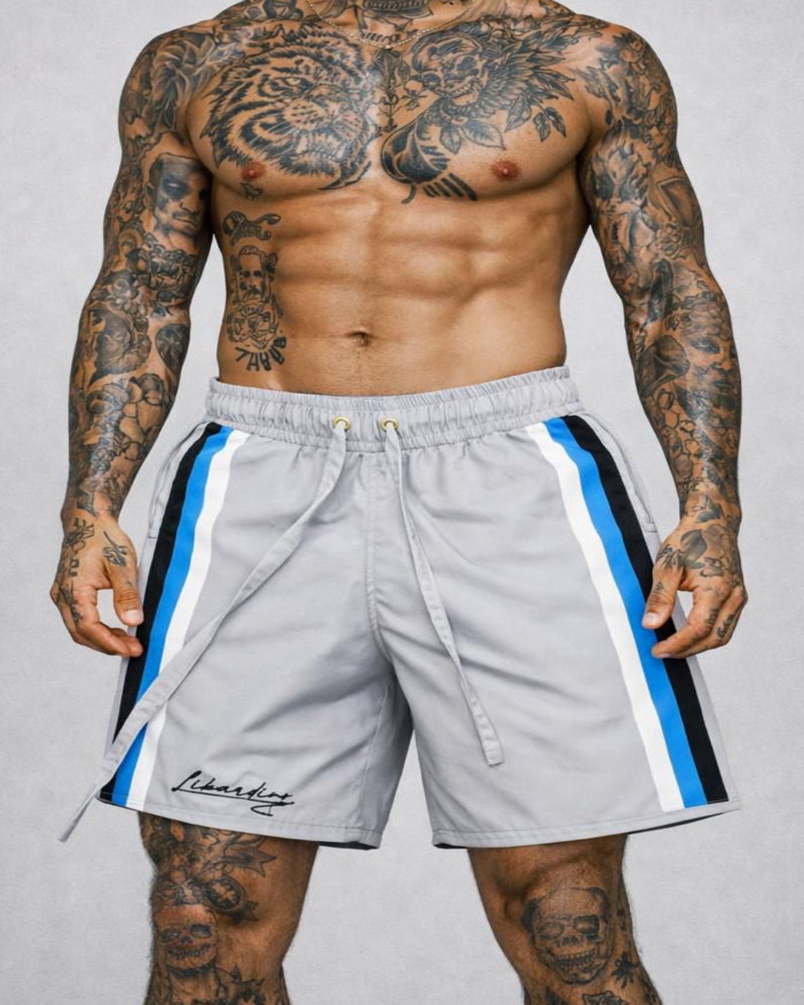 Nueva Colección: Pantaloneta Premium Gris Tres Colores