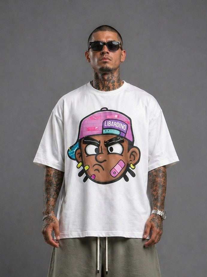 Camisa Oversize Gorra Rosada