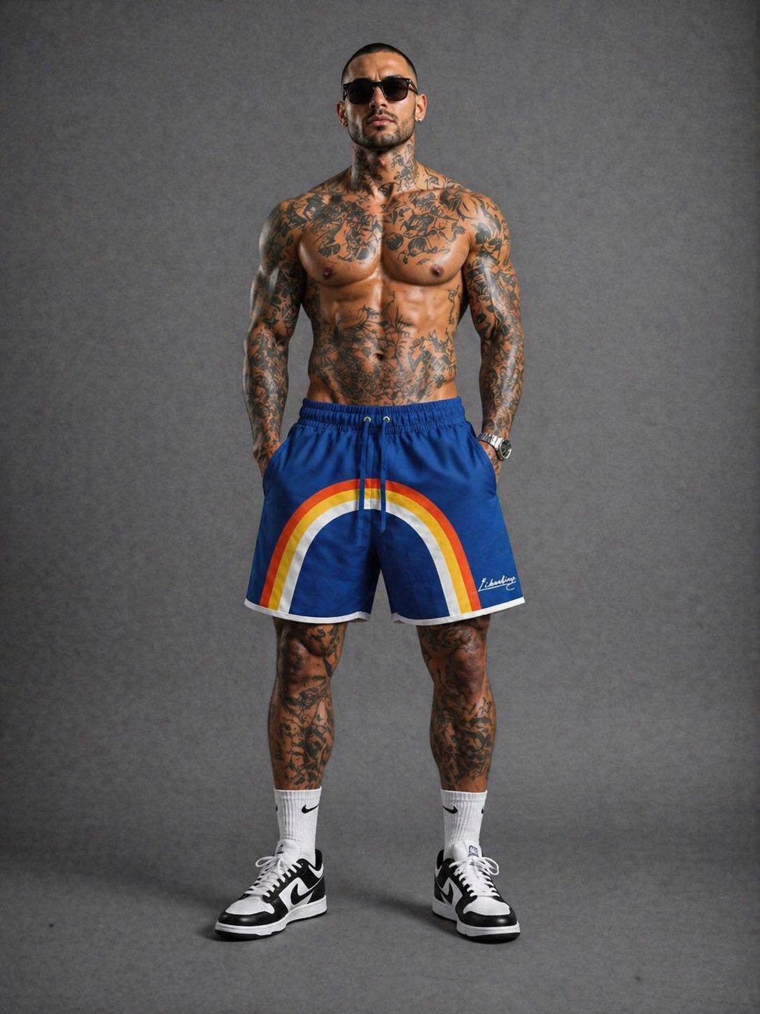 Nueva Colección: Pantaloneta Premium Curva Bordada