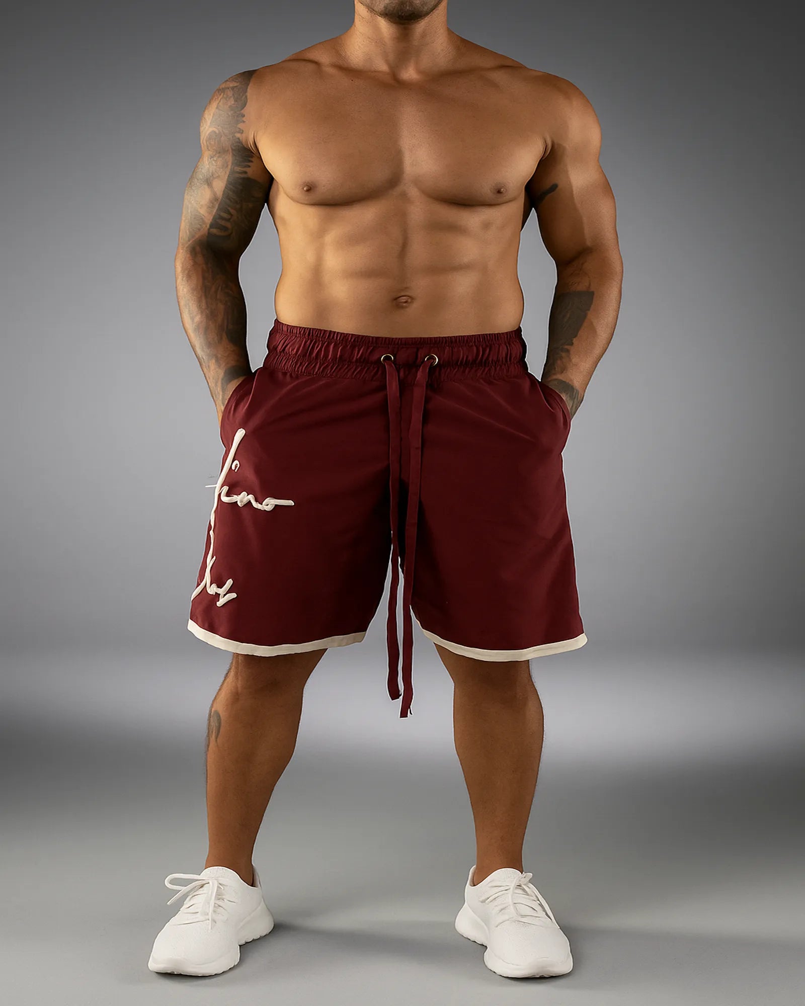 Pantaloneta Premium Vinotinto Bordada