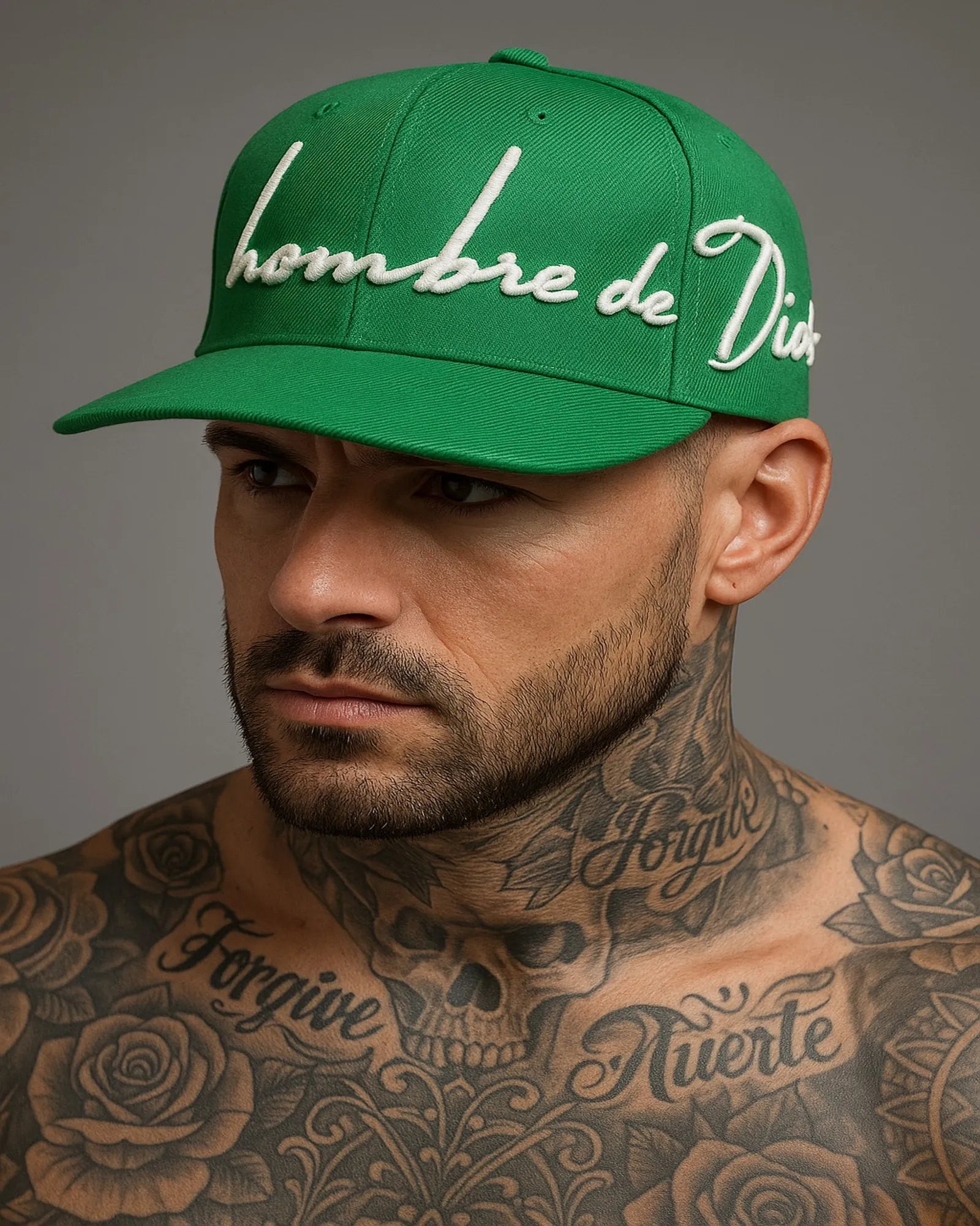 Gorra Hombre De Dios Verde
