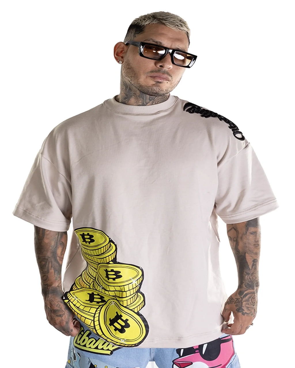 Camisa  Oversize Moneda Beigs